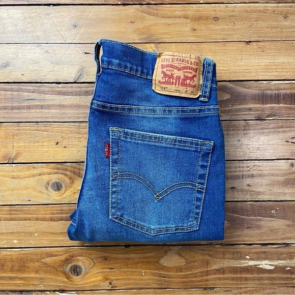 LEVIS 519 Extreme skinny high rise waist blue stretch size 28 or 16 teenager - Picture 3 of 12